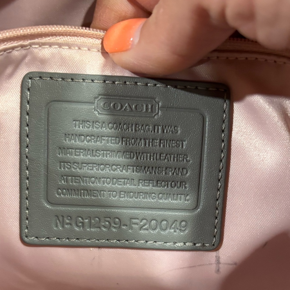 Coach Gray Ashley Dotted Op Carryall Bag‎ - Picture 9 of 15